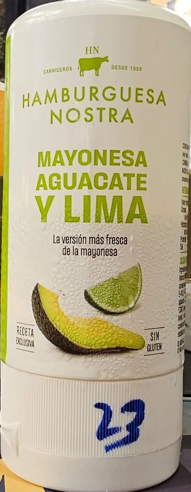 Mayonesa aguacate y lima