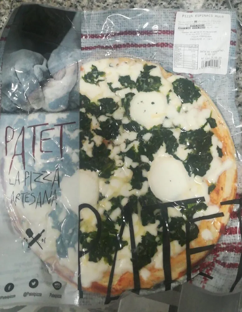 Pizza espinaca rulo