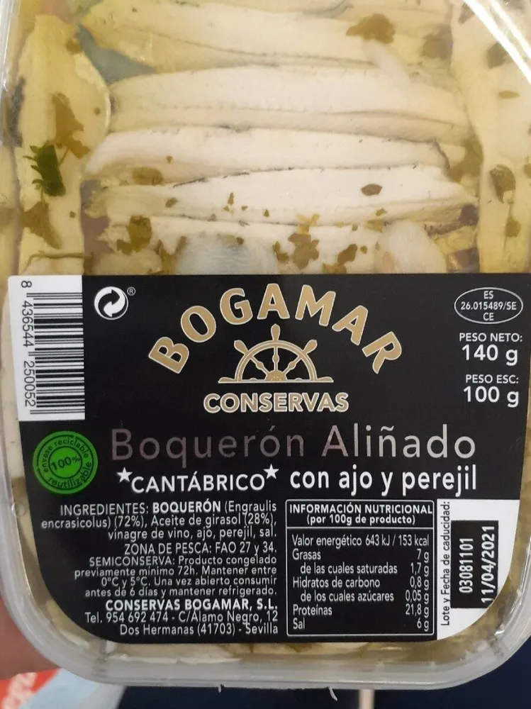 Boqueron Aliñado Bogamar