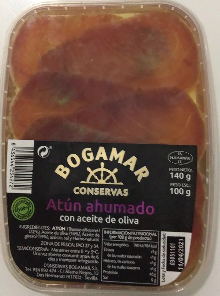 Atún ahumado con aceite de oliva