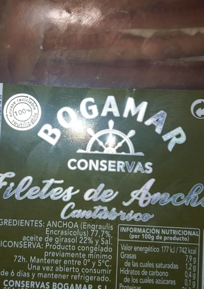 anchoas en aceite de girasol