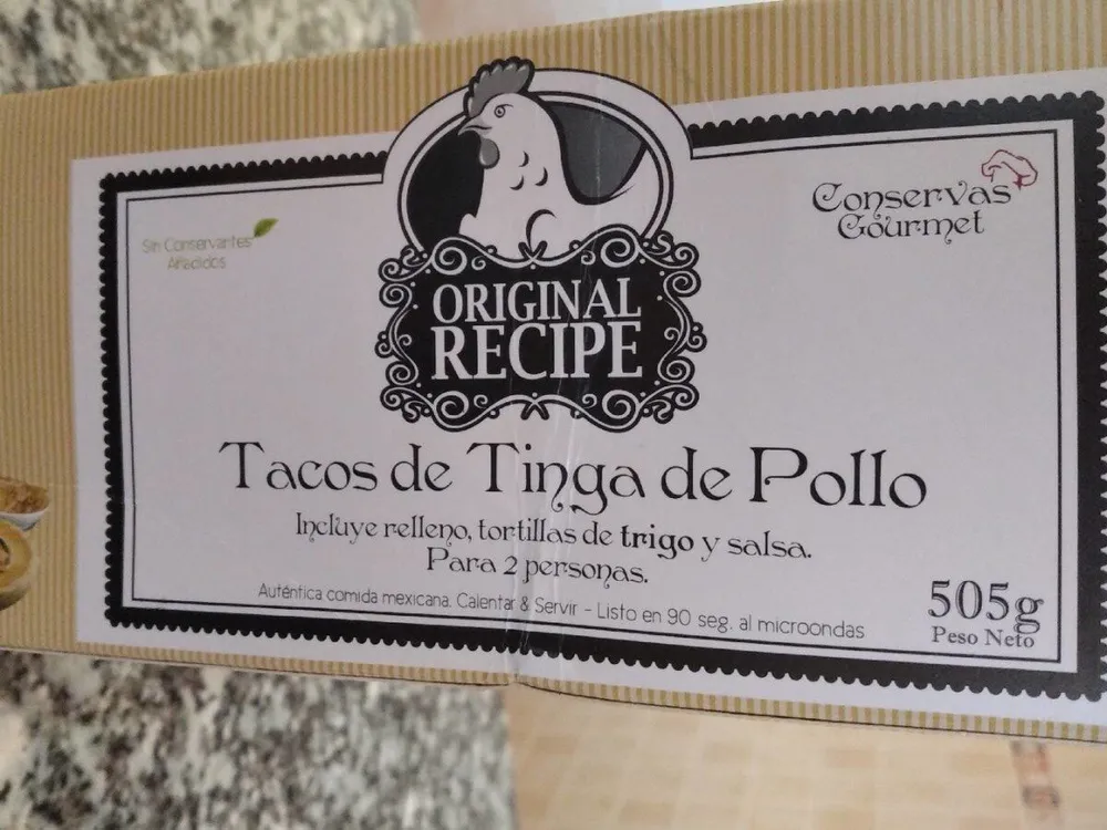 Tacos de Tinga de pollo