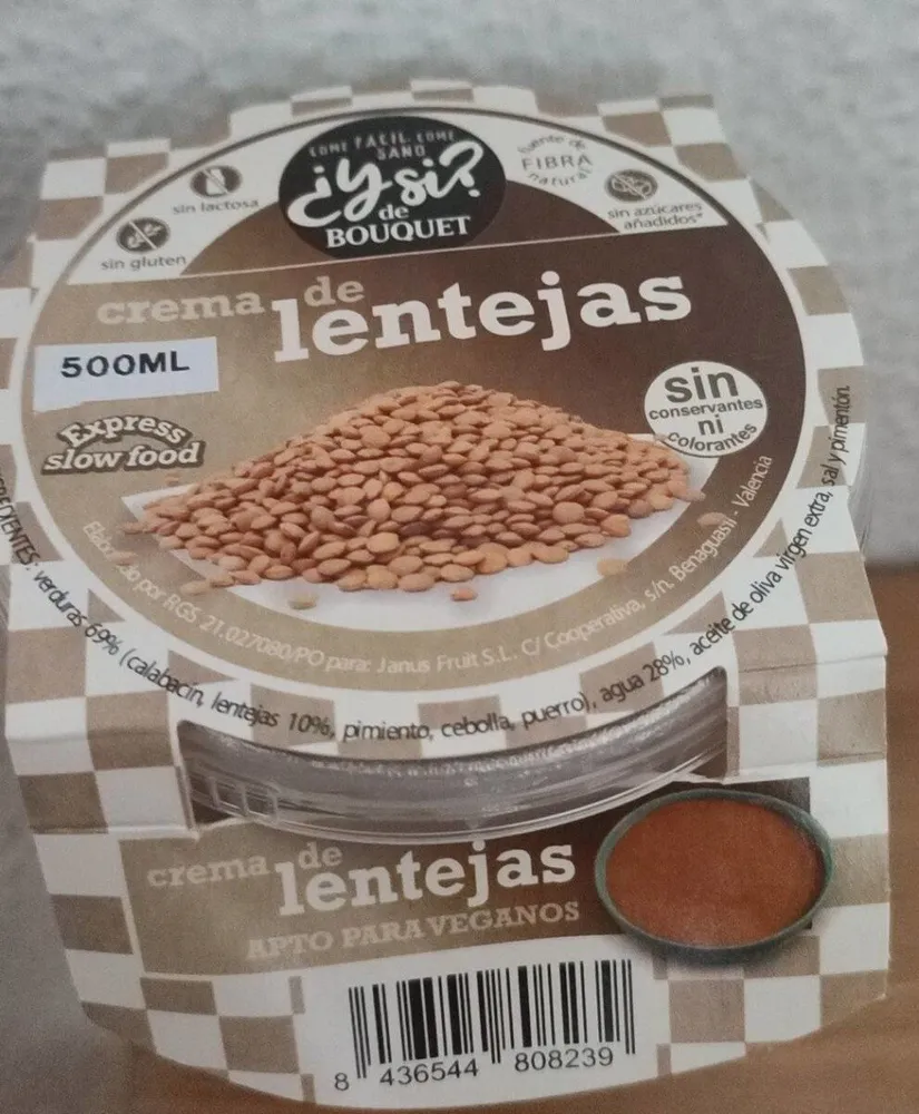 Crema de lentejas
