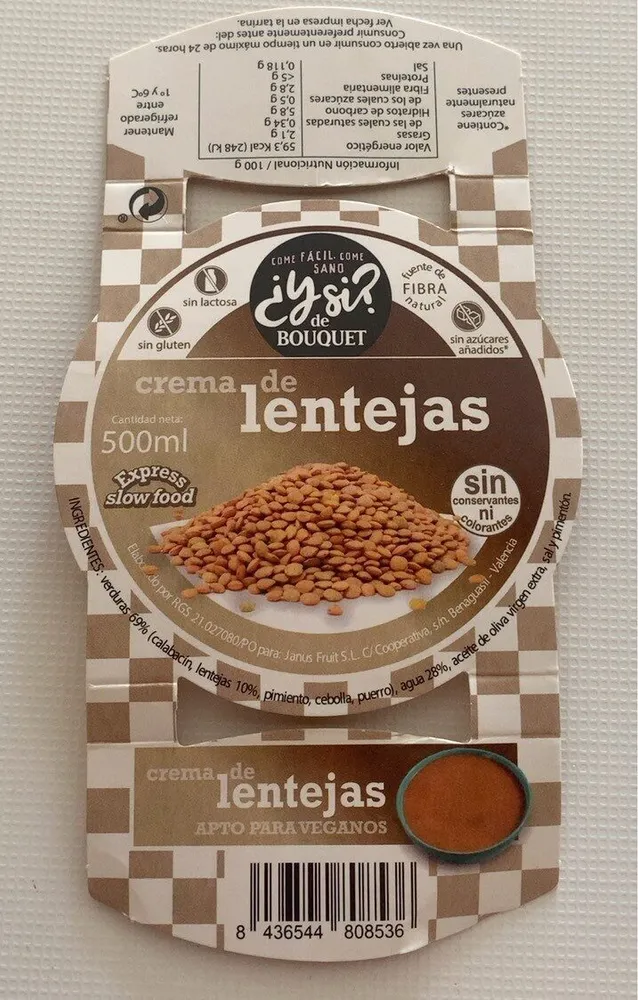 Crema de Lentejas