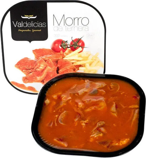 Morro de ternera salsa roja