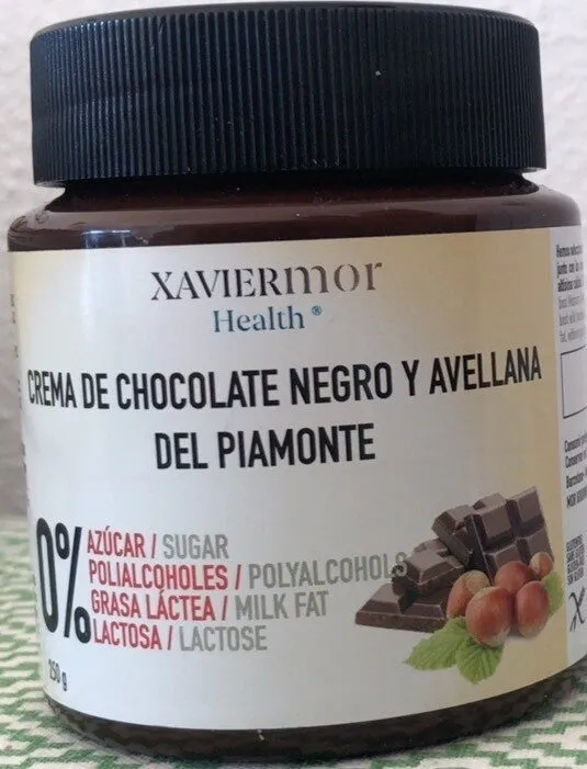 Crema de chocolate negro y avellana del Piamonte