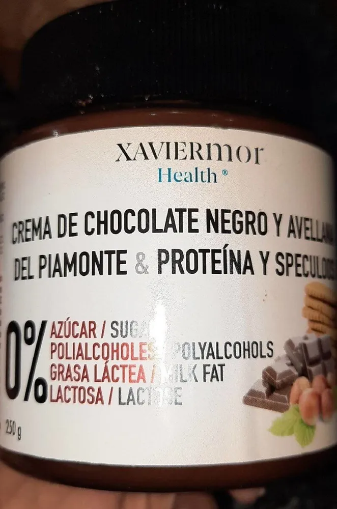 Crema de chocolate negro, y speculoos