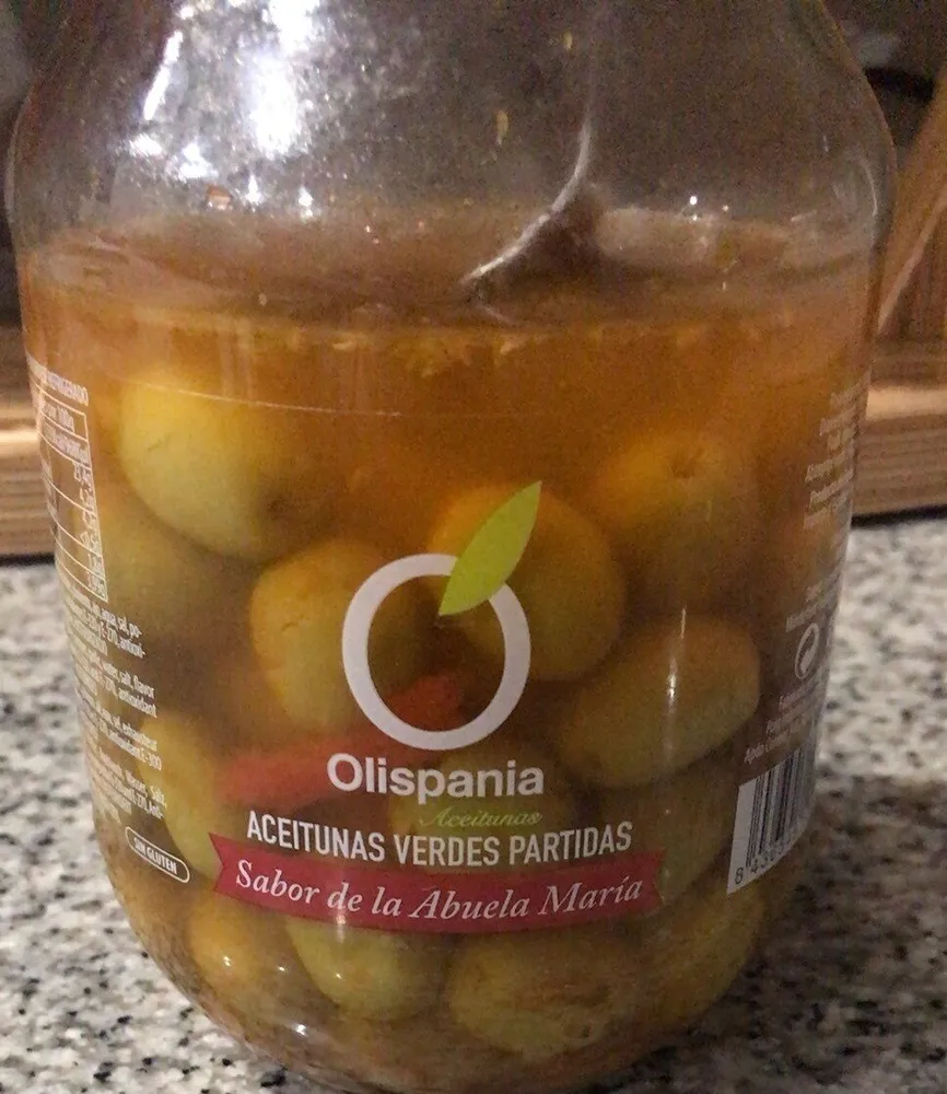 Aceitunas verdes partidas