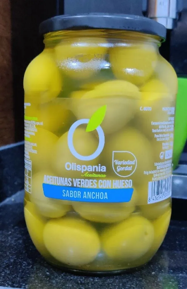 Aceitunas Verdes con hueso sabor anchoa