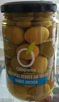 Aceitunas verdes sin hueso sabor anchoa