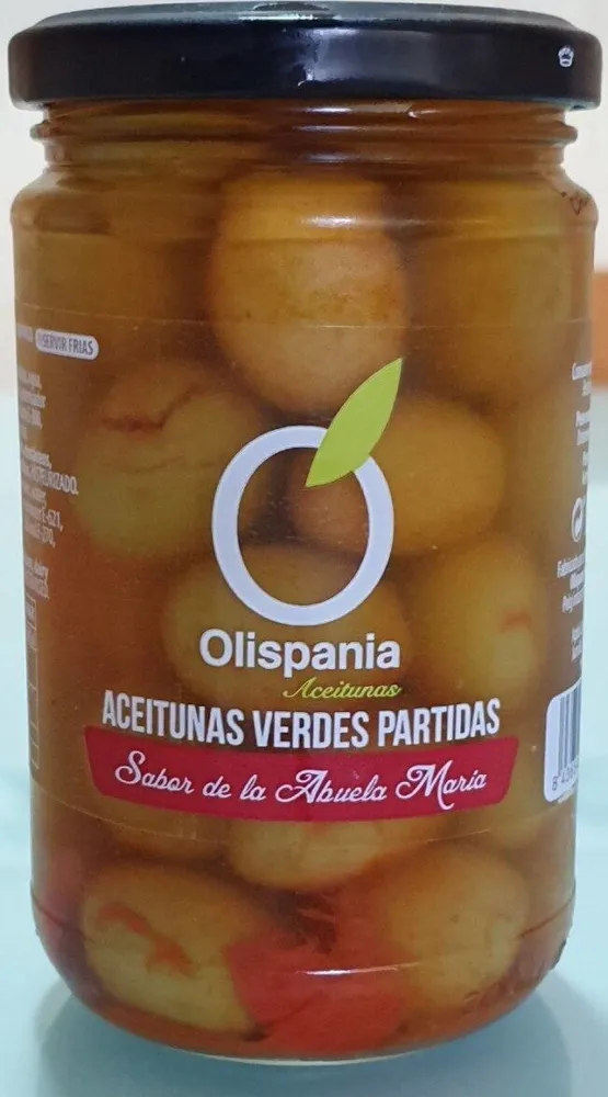 Aceitunas verdes partidas