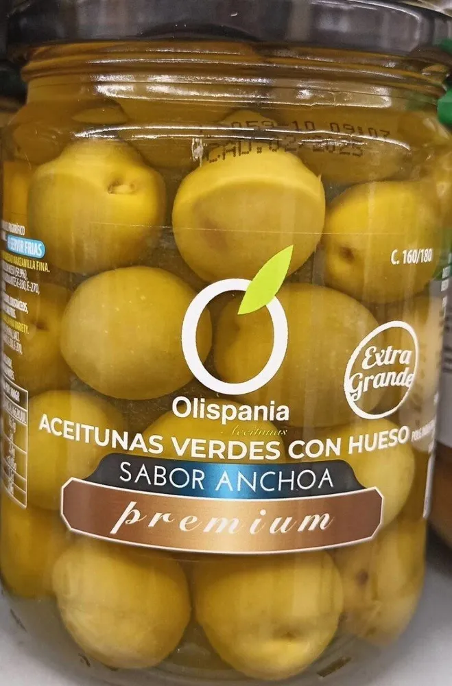Aceitunas verdes con hueso