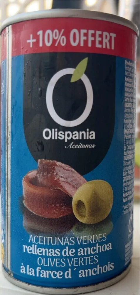 Olives vertes à la farce d’anchois