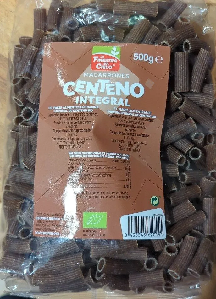 Macarrones de centeno integral