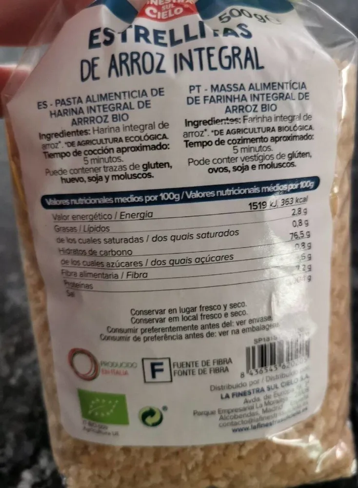 Estrellitas de arroz integral