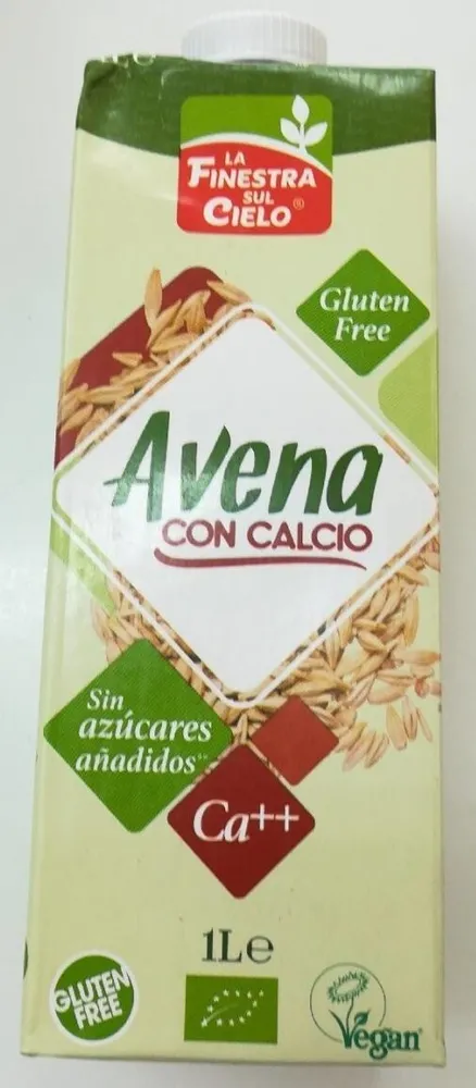 Bebida avena con calcio