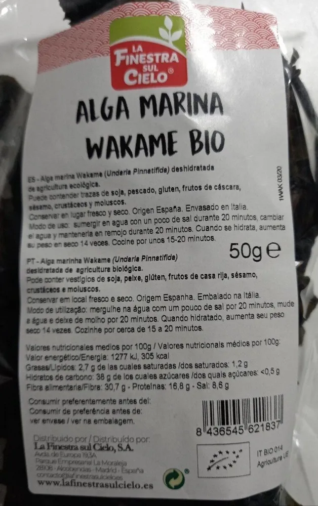 Alga Marina Wakame Bio