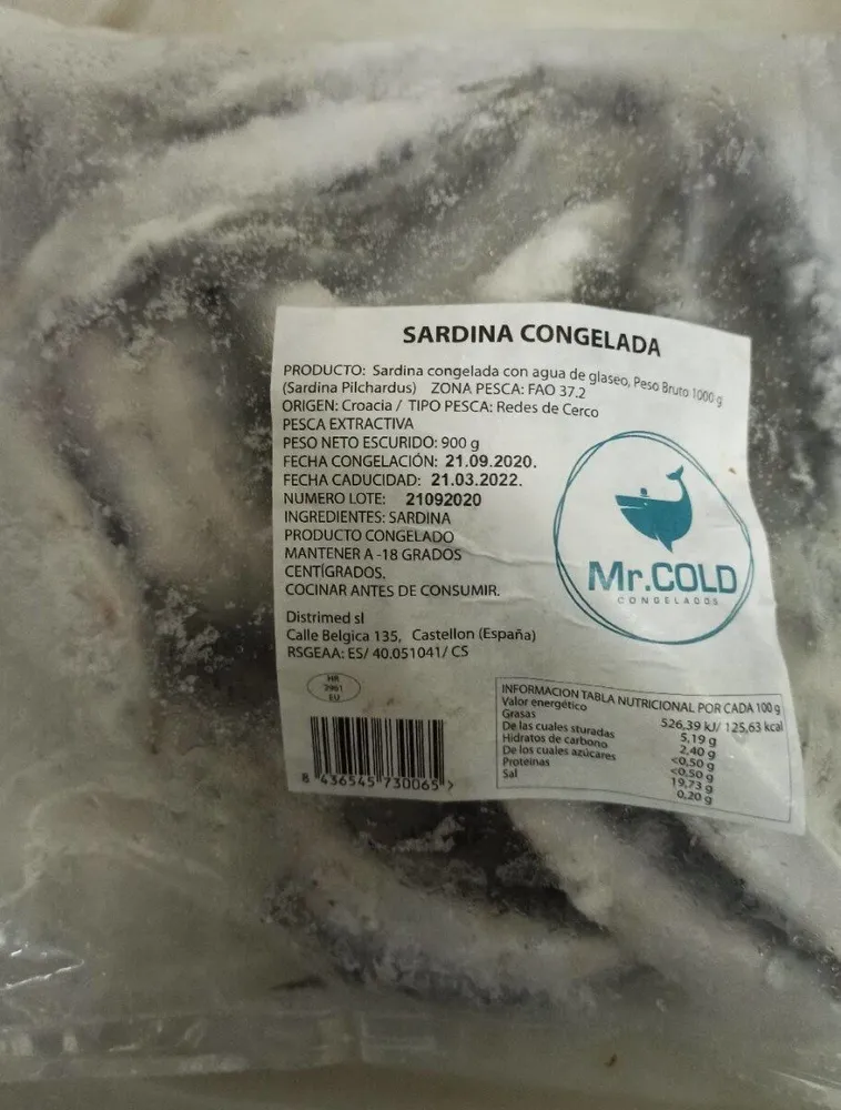 Sardina congelada