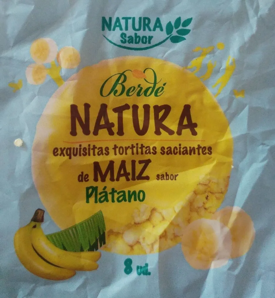 Tortitas saciantes de maiz sabor plátano