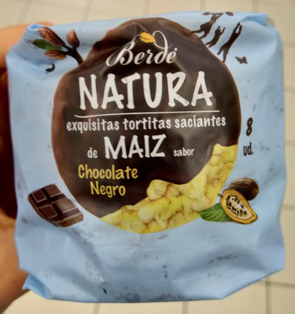 Tortitas de mais chocolate negro