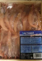 Gamba blanca entera congelada
