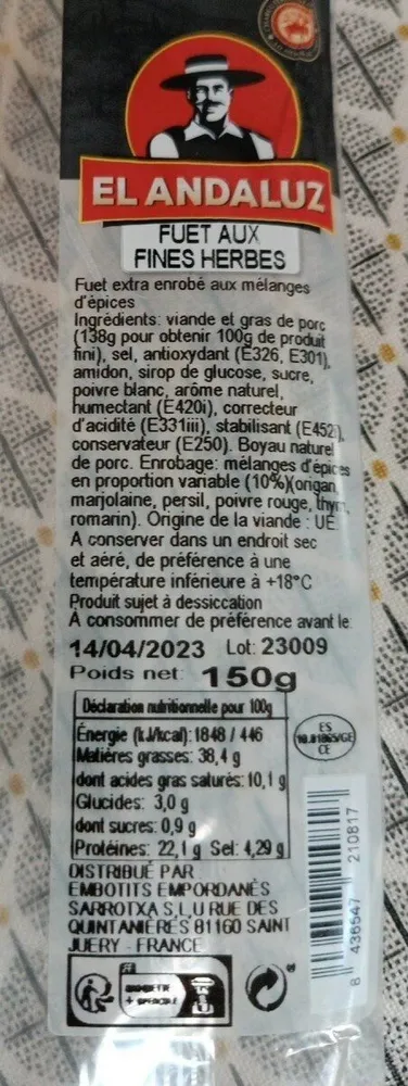 Fuet aux fines herbes