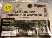Jambon sec superieur aveyron