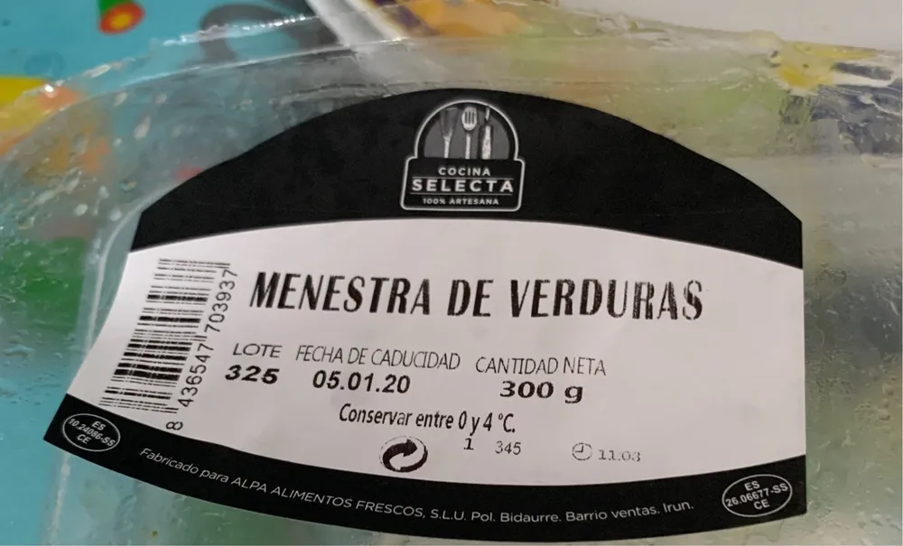 Menestra de verduras