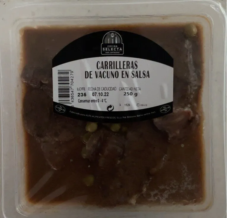 Carrilleras de vacuno en salsa
