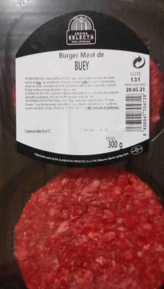 Burger Meat de Buey