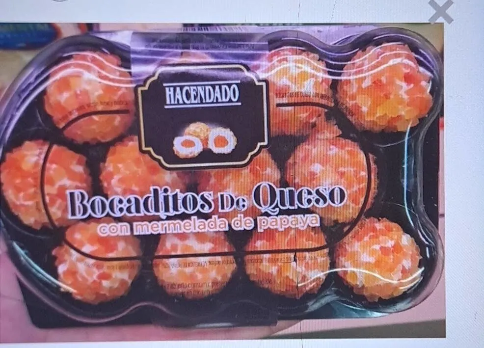 Bocaditos de queso con mermelada de papaya