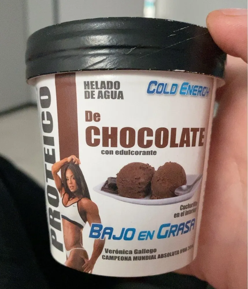 Helado de agua de chocolate
