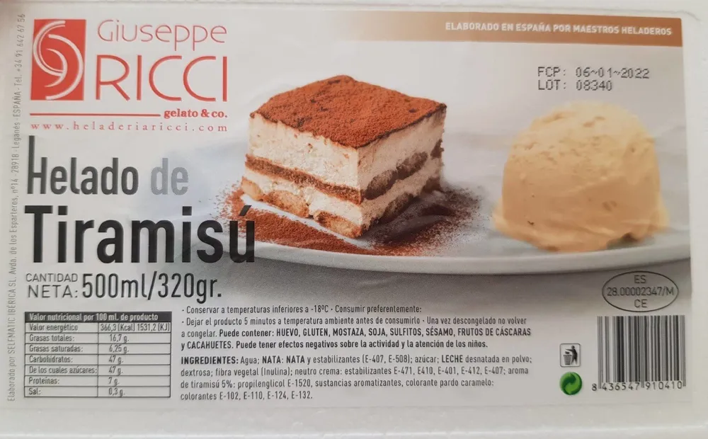 Helado de Tiramisu