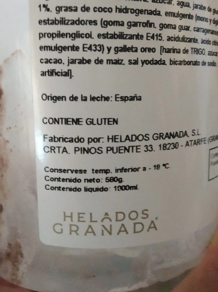 Helado Oreo