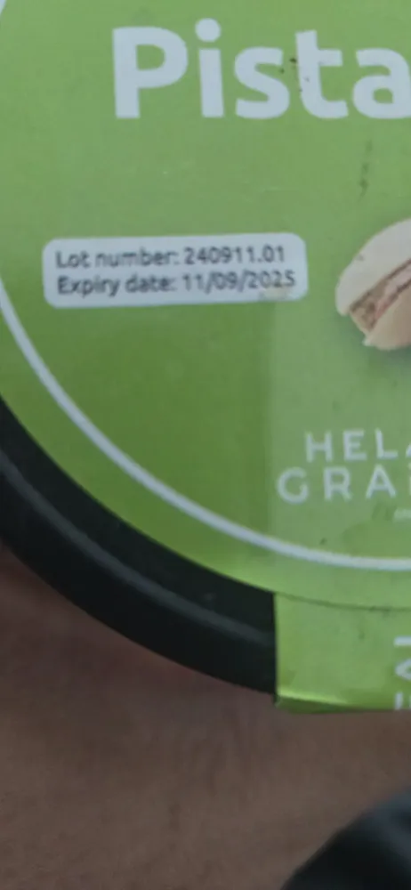 Helado de pistacho