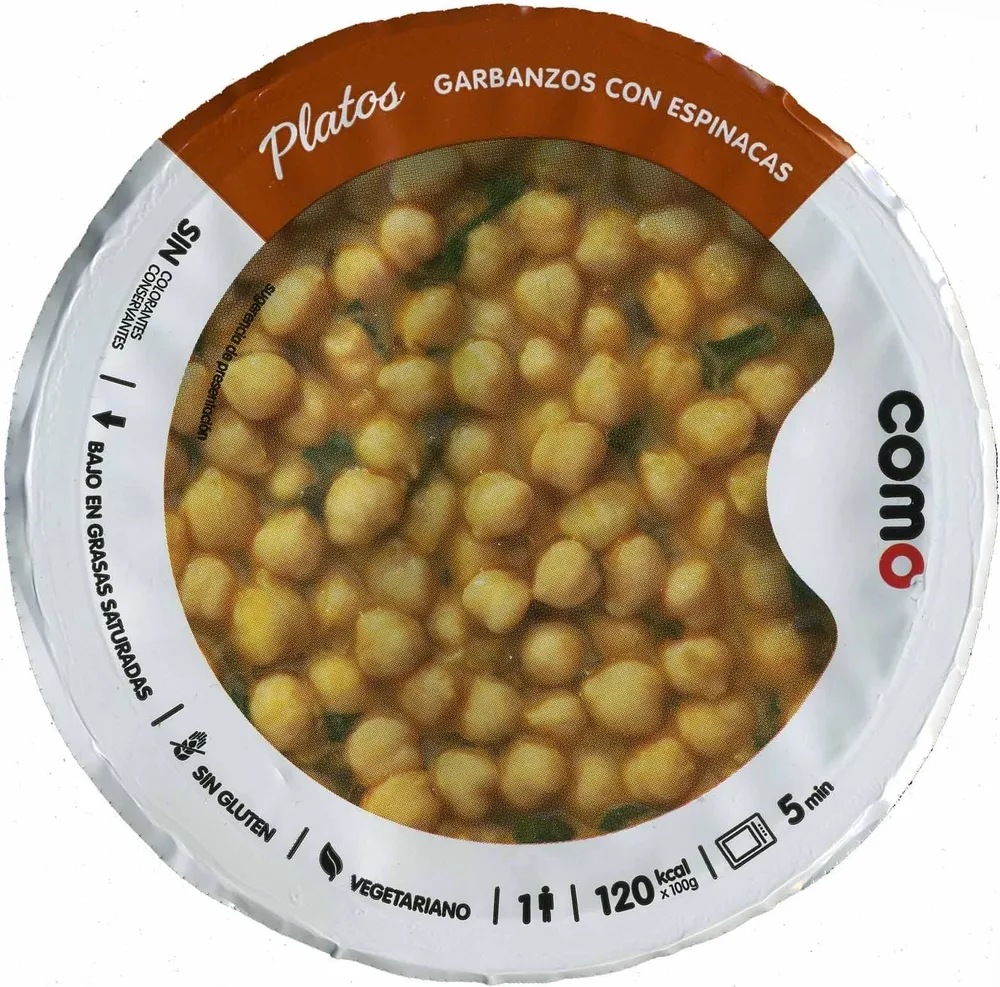 Garbanzos con espinacas