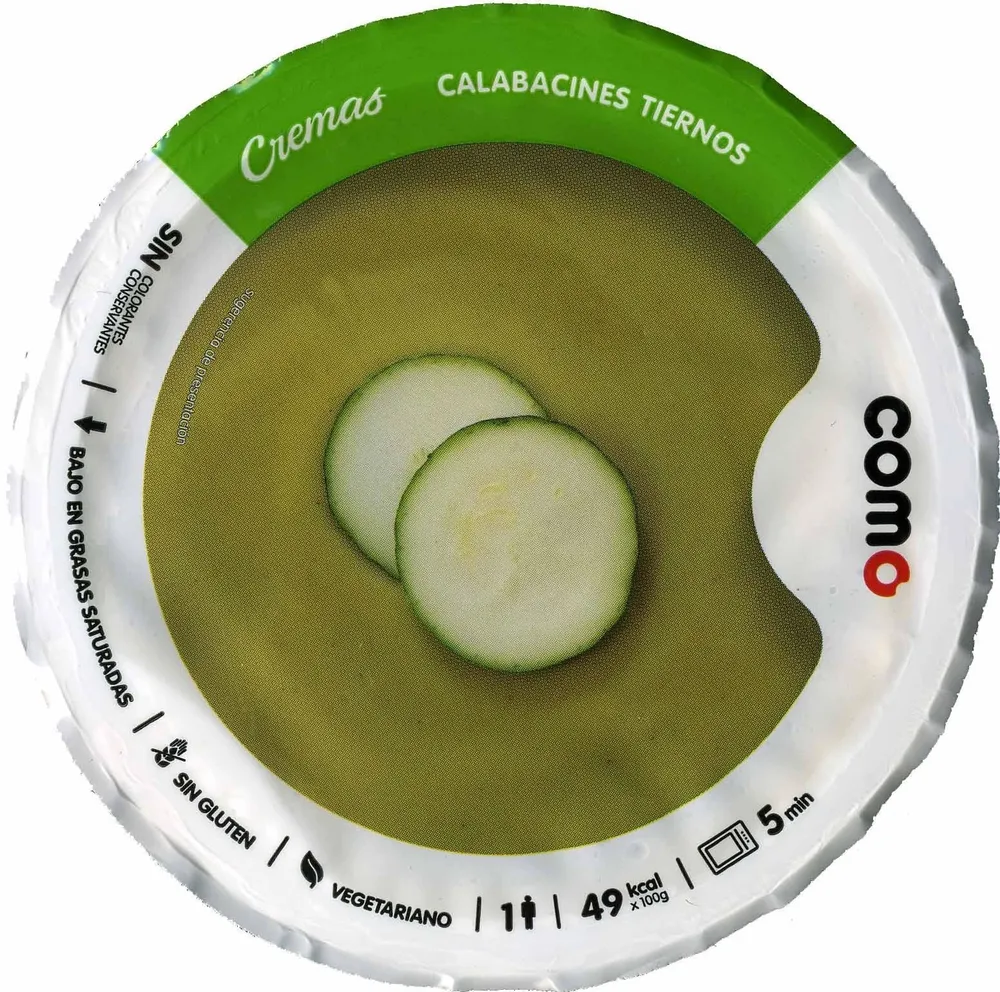 Crema de calabacines congelada