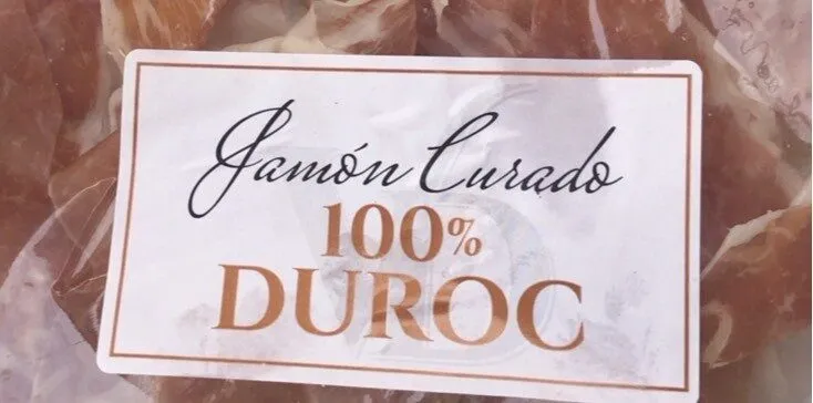 Jamon curado 100% duroc
