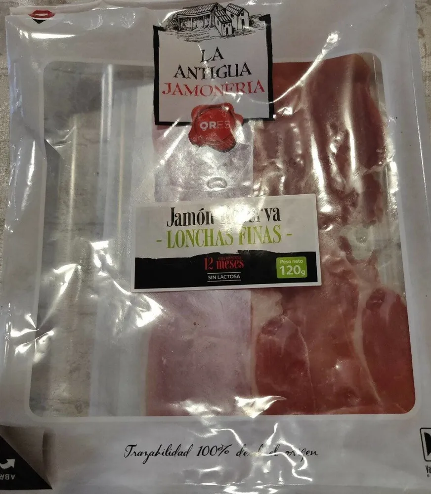 Jamón Reserva, lonchas finas