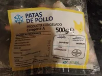 Patas de pollo categoría A congelados