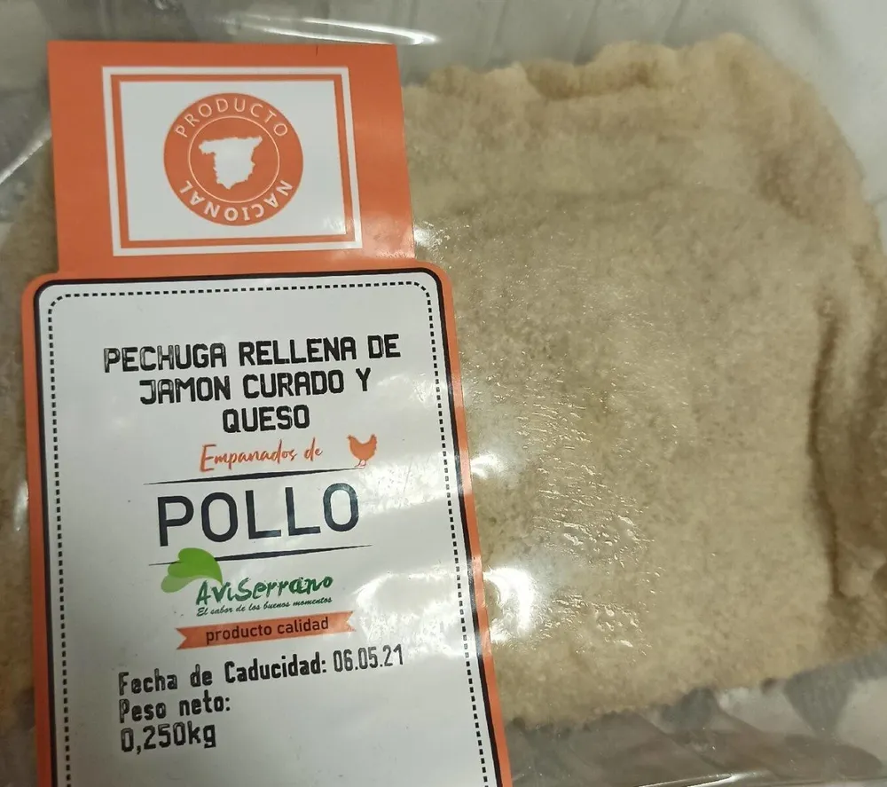 Pechuga rellena de jamón curado y queso