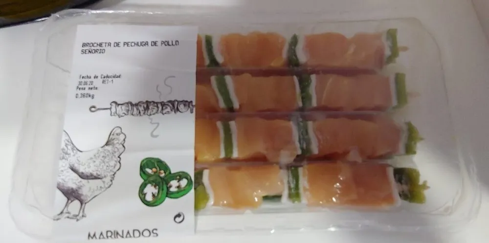 Brocheta pechuga de pollo señorío