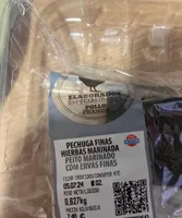 Filetes pechuga de pollo finas hierbas marinadas