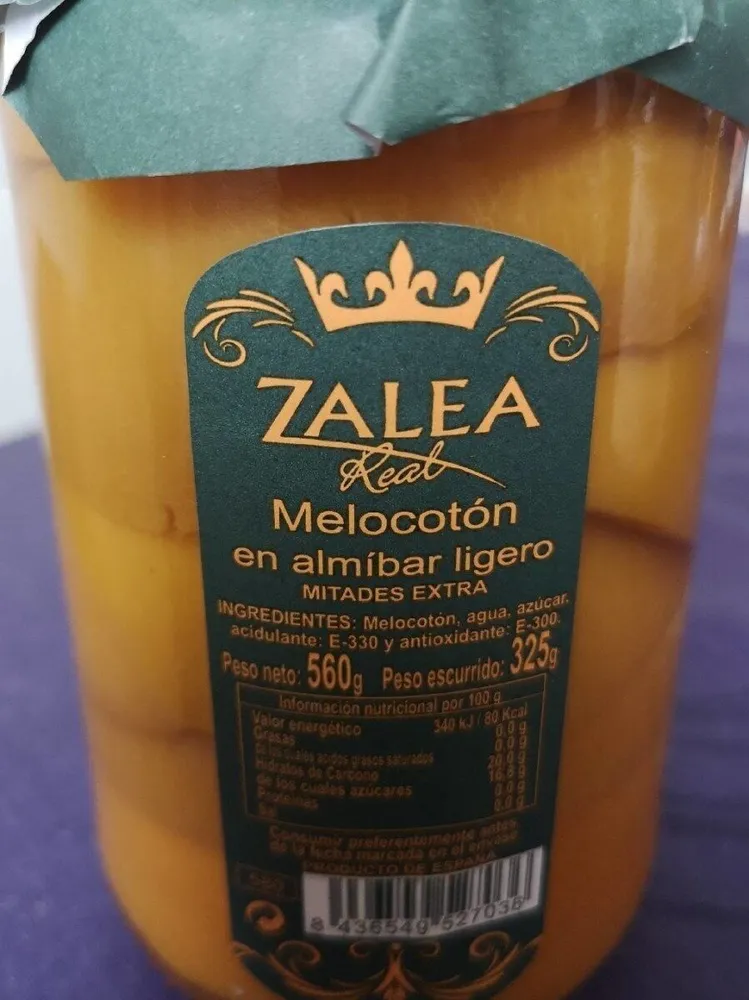 Melocotón en almíbar ligero