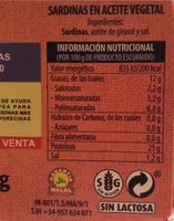 Conserva de sardina en aceite vegetal