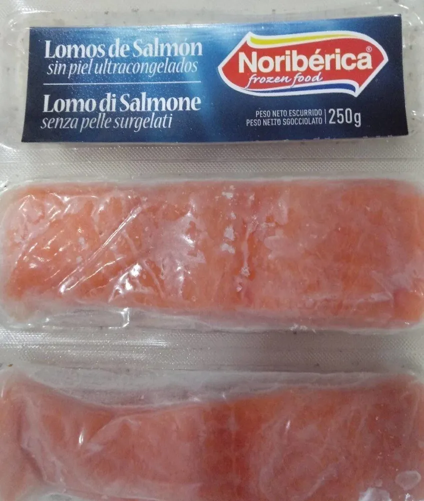 Lomos de salmon sin piel ultracongelados