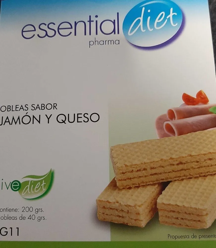 Obleas sabor jamón y queso
