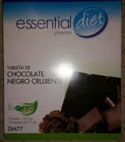 Tableta de chocolate negro crujiente