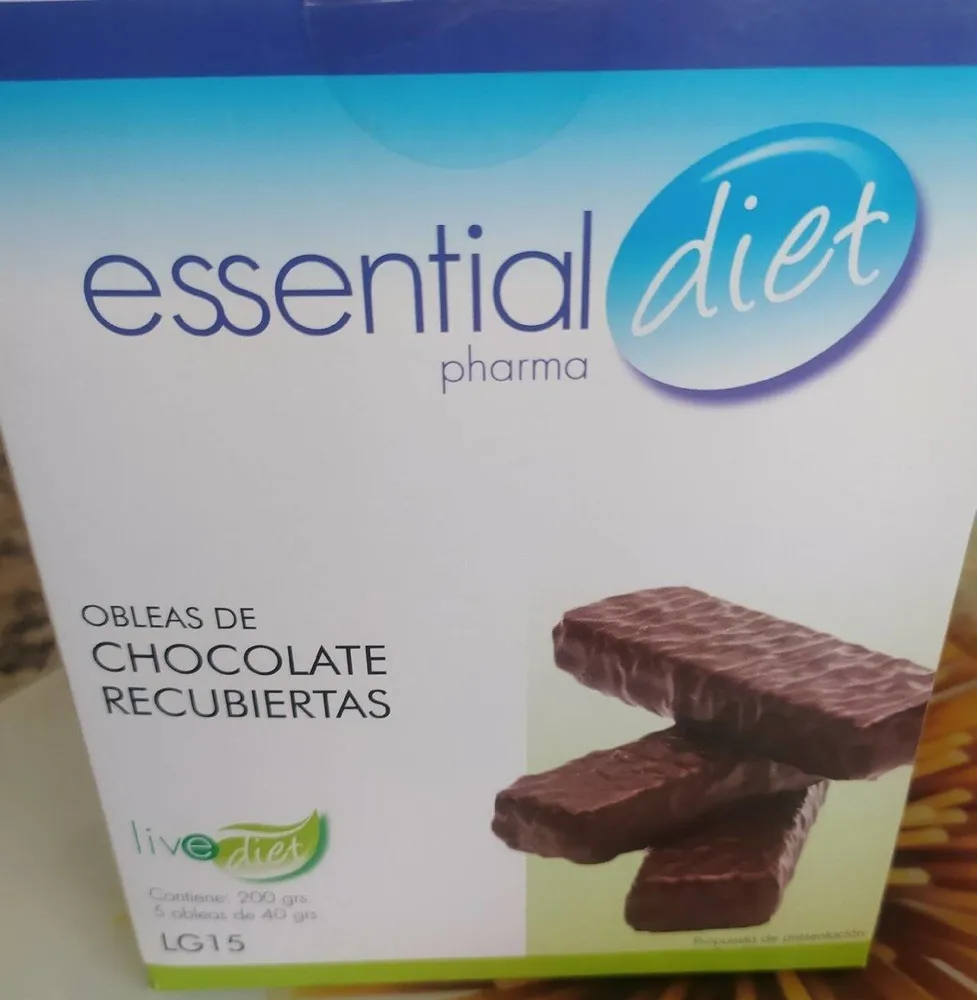 Obleas de chocolate recubiertas
