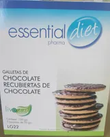 Galletas de chocolate recubiertas de chocolate